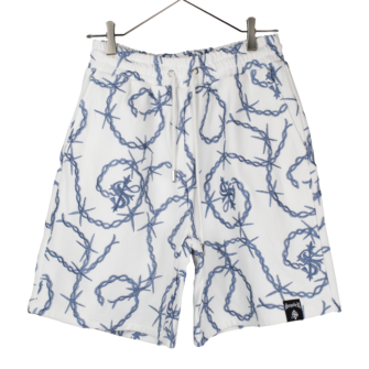 CROSS CHAIN EMBROIDERY SHORTS