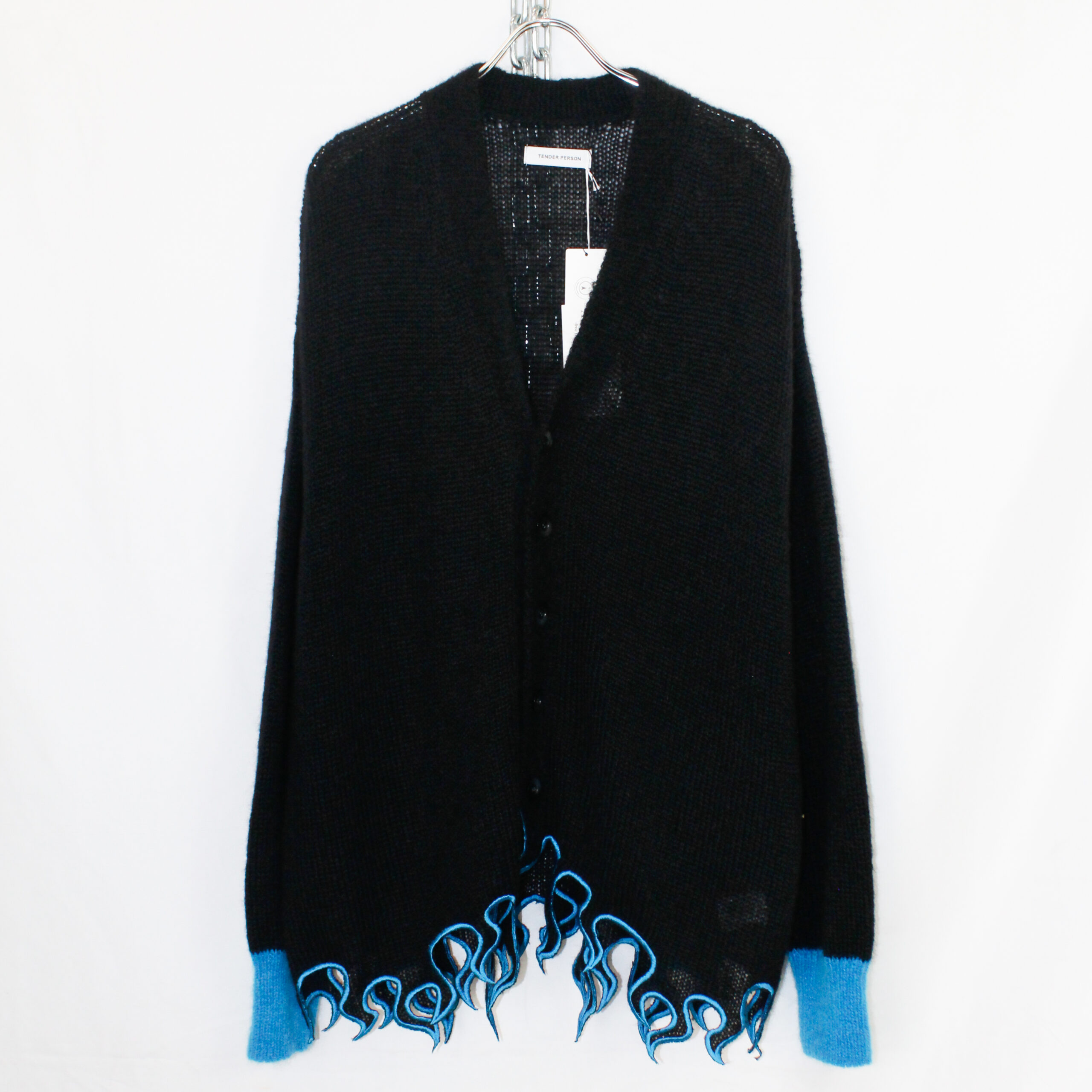 TENDER PERSON】テンダーパーソン HEM CUT EMBROIDERY MOHAIR CARDIGAN