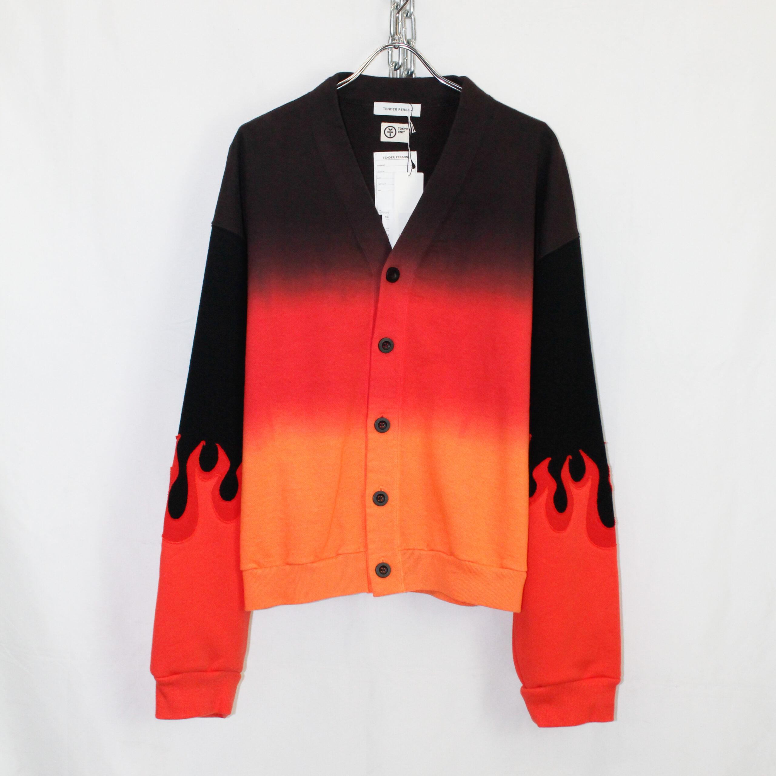 TENDER PERSON】テンダーパーソン GRADATION DYE FLAME CARDIGAN | ABSURD